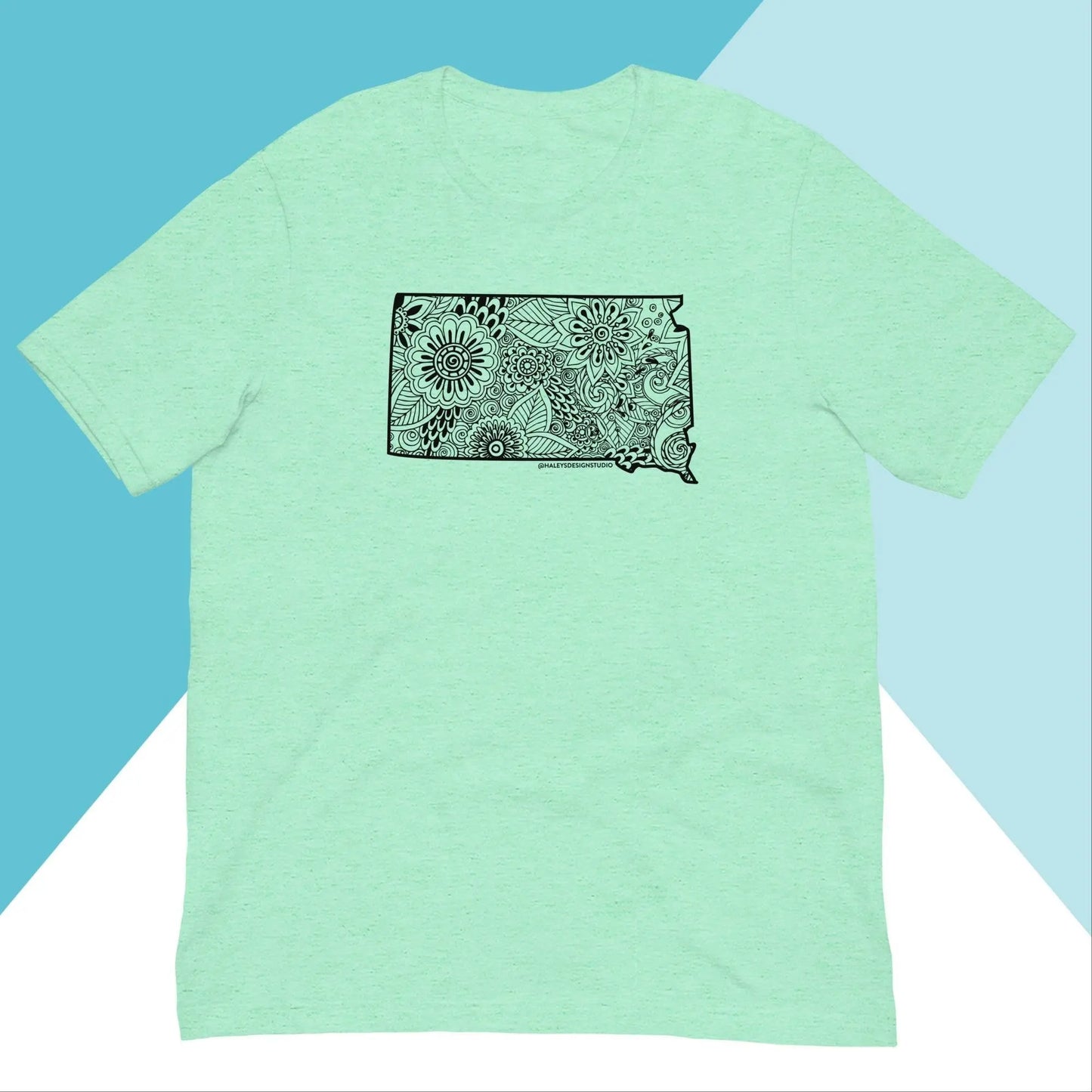 South Dakota Floral Mandala Unisex Shirt North Owl Apparel