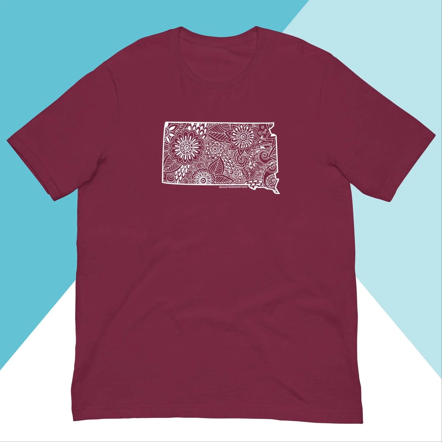 South Dakota Floral Mandala Unisex Shirt North Owl Apparel