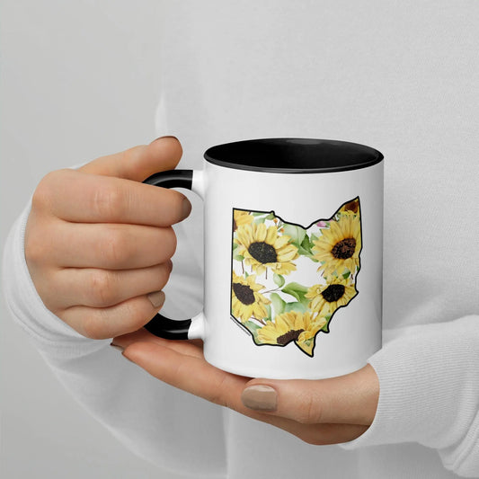 Watercolor Sunflower Ohio Mug North Owl Apparel