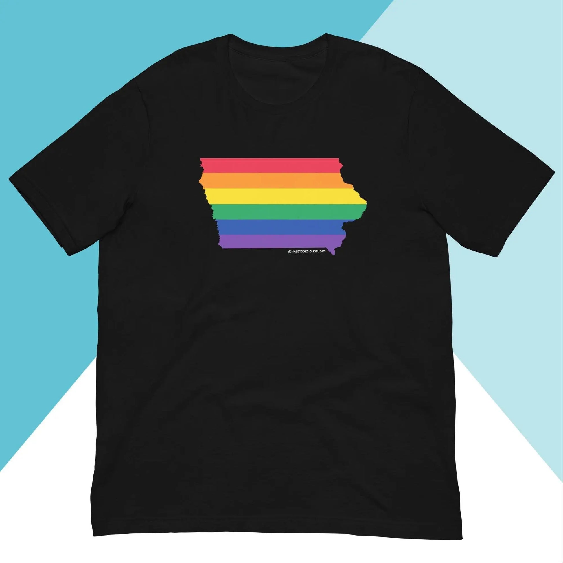 Iowa Pride Rainbow LGBTQIA+ Unisex Shirt North Owl Apparel