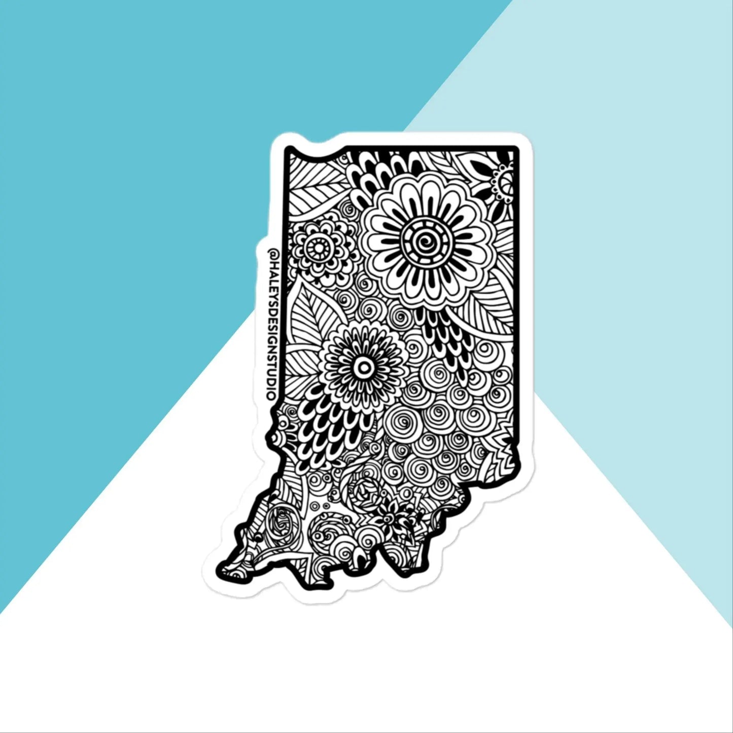 Indiana Floral Mandala Vinyl Sticker North Owl Apparel