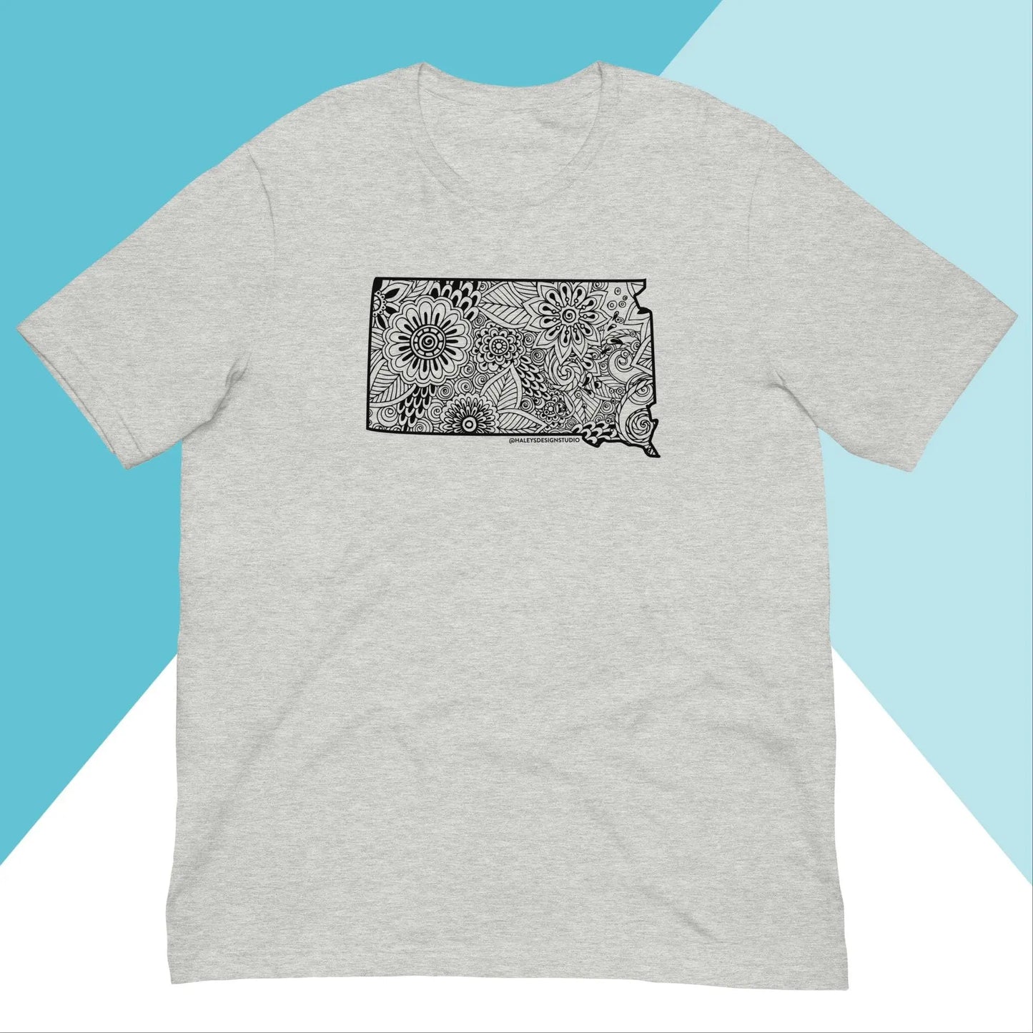 South Dakota Floral Mandala Unisex Shirt North Owl Apparel