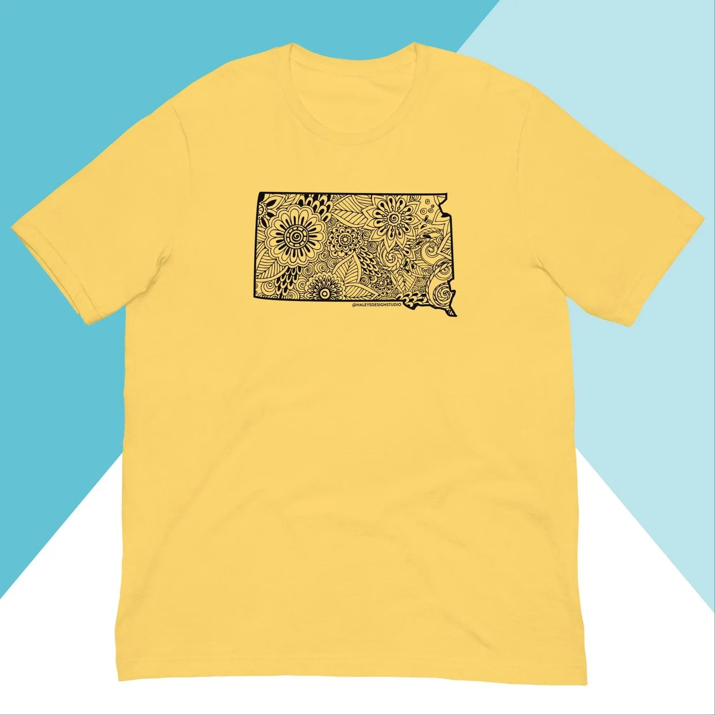 South Dakota Floral Mandala Unisex Shirt North Owl Apparel
