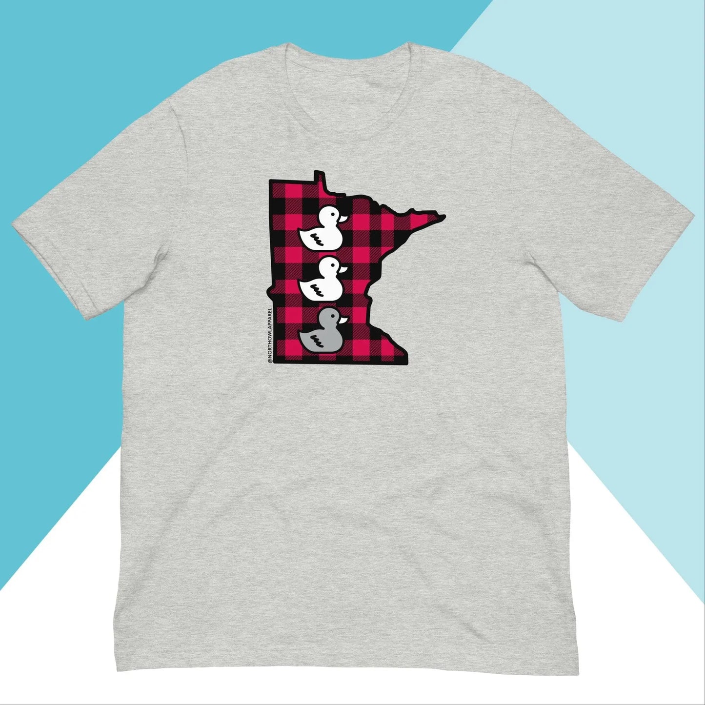 Duck Duck Grey Duck Minnesota Buffalo Plaid Unisex Shirt North Owl Apparel