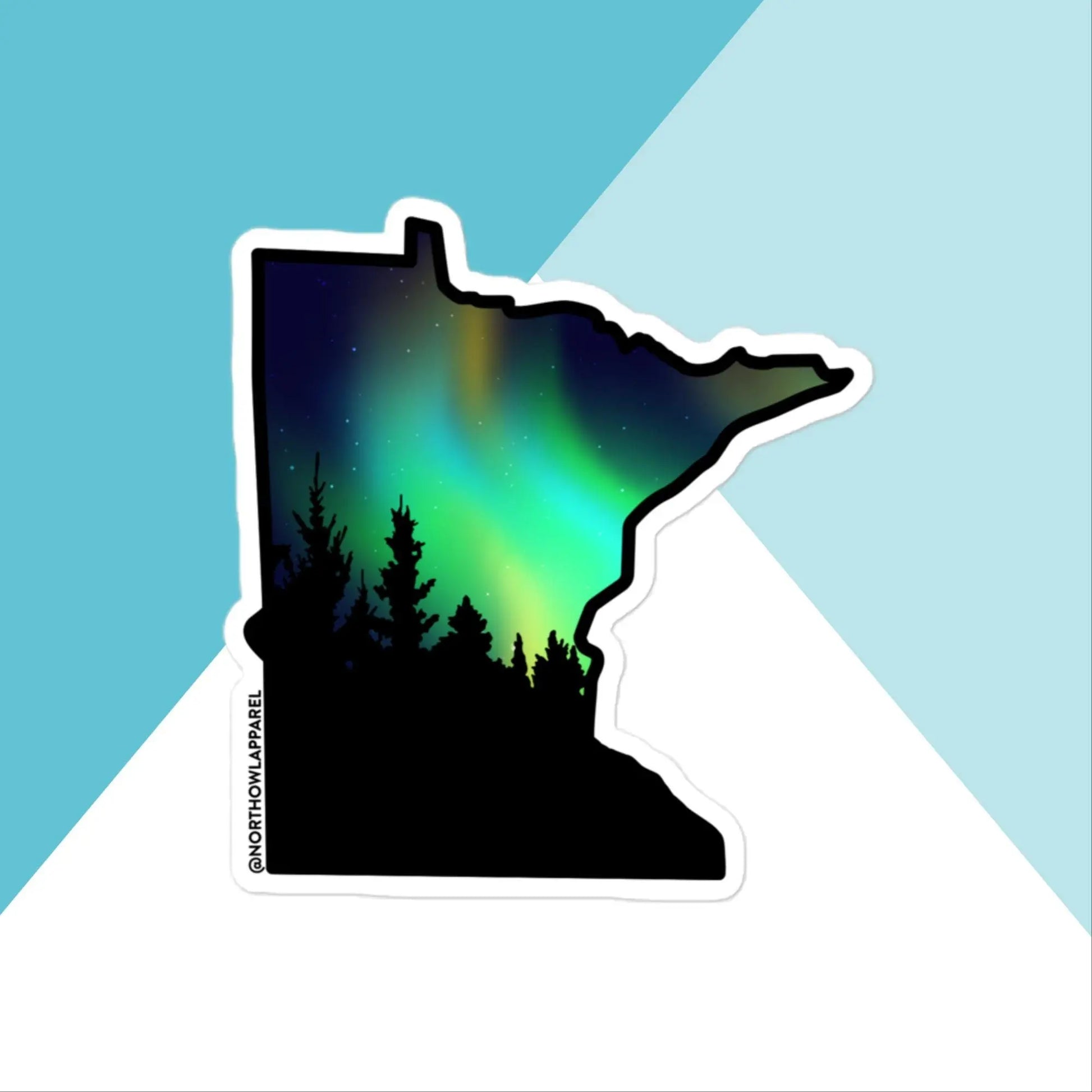 Northern Lights Minnesota Vinyl Sticker North Owl Apparel