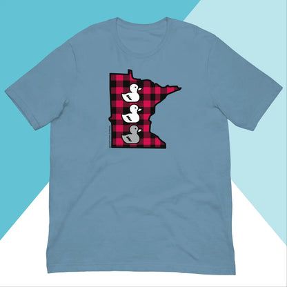 Duck Duck Grey Duck Minnesota Buffalo Plaid Unisex Shirt North Owl Apparel