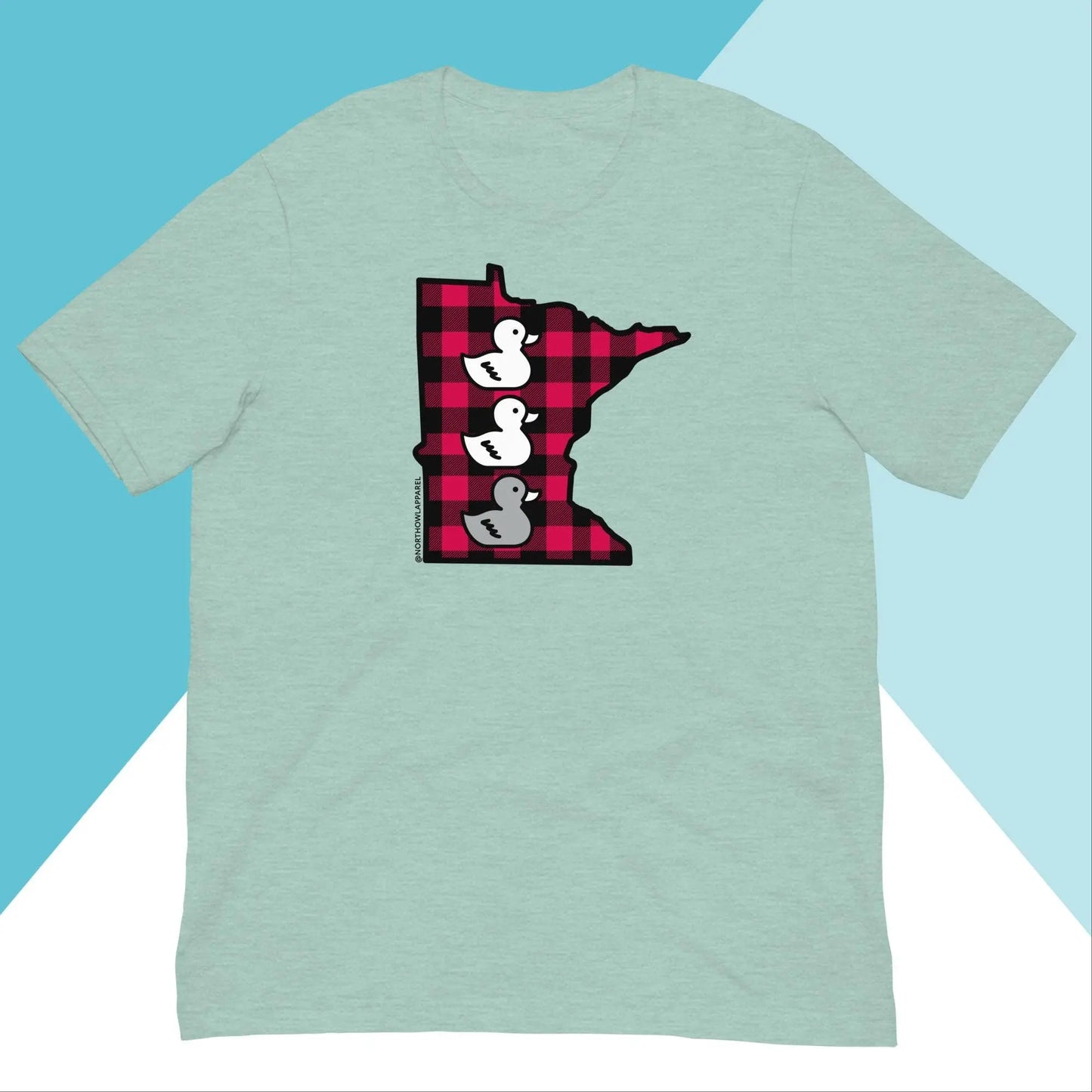 Duck Duck Grey Duck Minnesota Buffalo Plaid Unisex Shirt North Owl Apparel