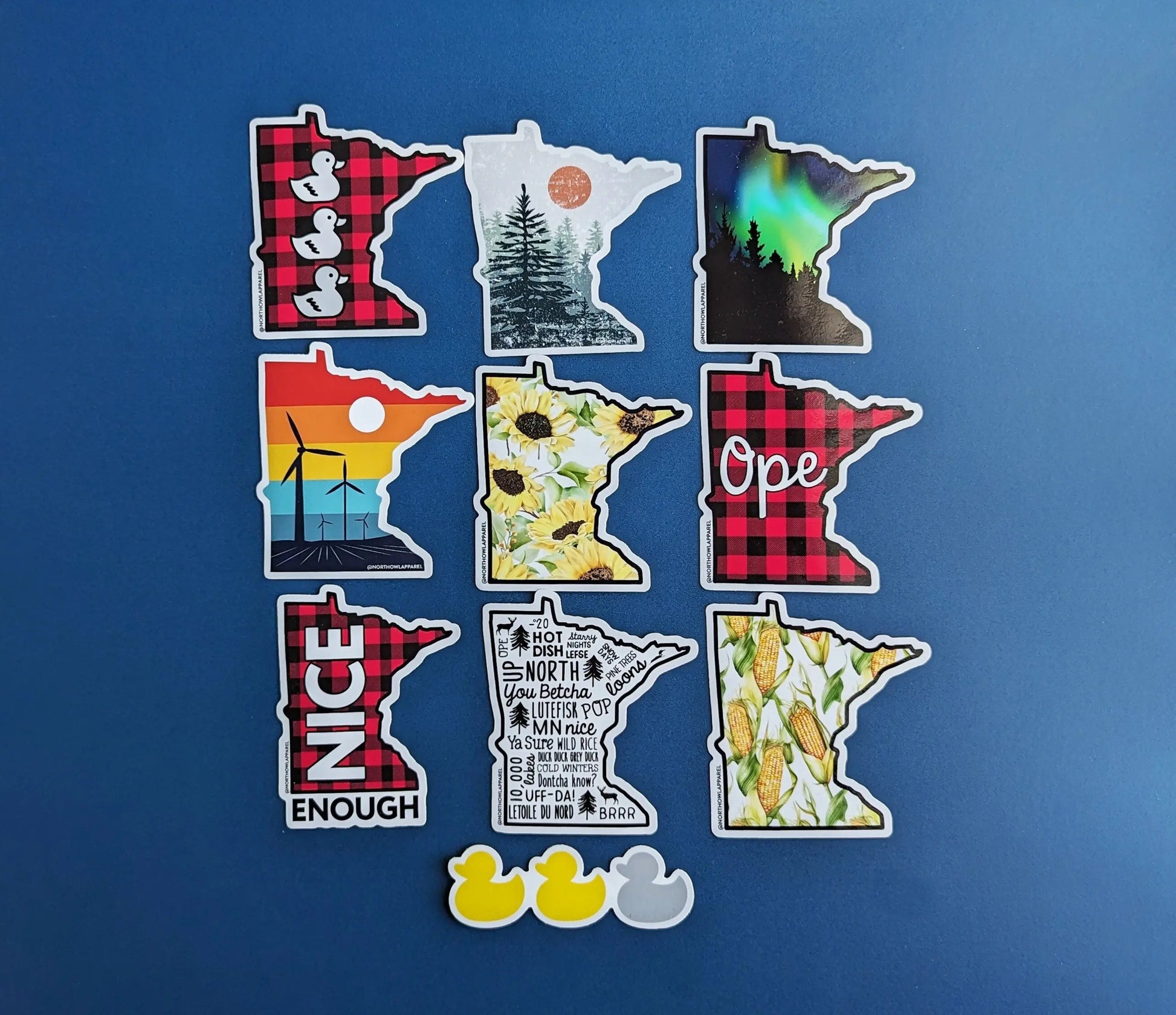 Minnesota Vinyl Sticker Bundle, 10 Pack North Owl Apparel