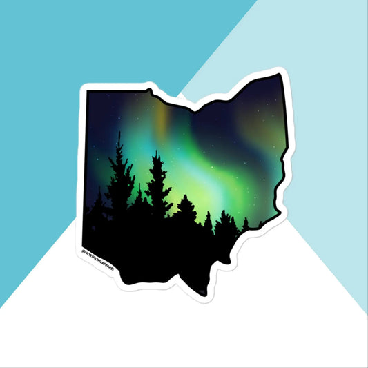 Ohio Northern Lights Vinyl Sticker North Owl Apparel