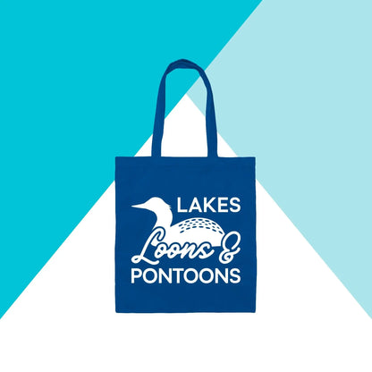 Lakes, Loons, & Pontoons Tote Bag North Owl Apparel