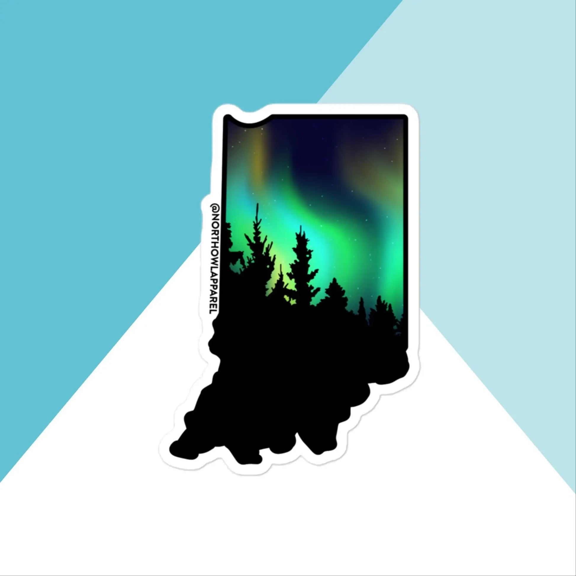 Indiana Northern Lights Vinyl Sticker North Owl Apparel
