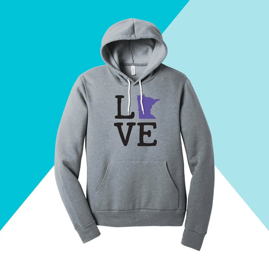 Minnesota Love Unisex Hoodie Sweatshirt North Owl Apparel