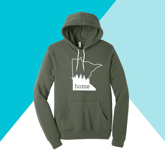 Minnesota Home Pine Trees Unisex Hoodie Sweatshirt North Owl Apparel
