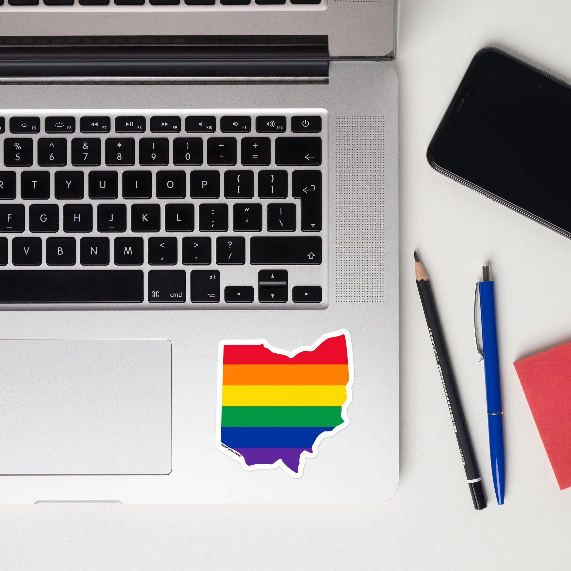 Ohio Pride Rainbow LGBTQIA+ Vinyl Sticker North Owl Apparel