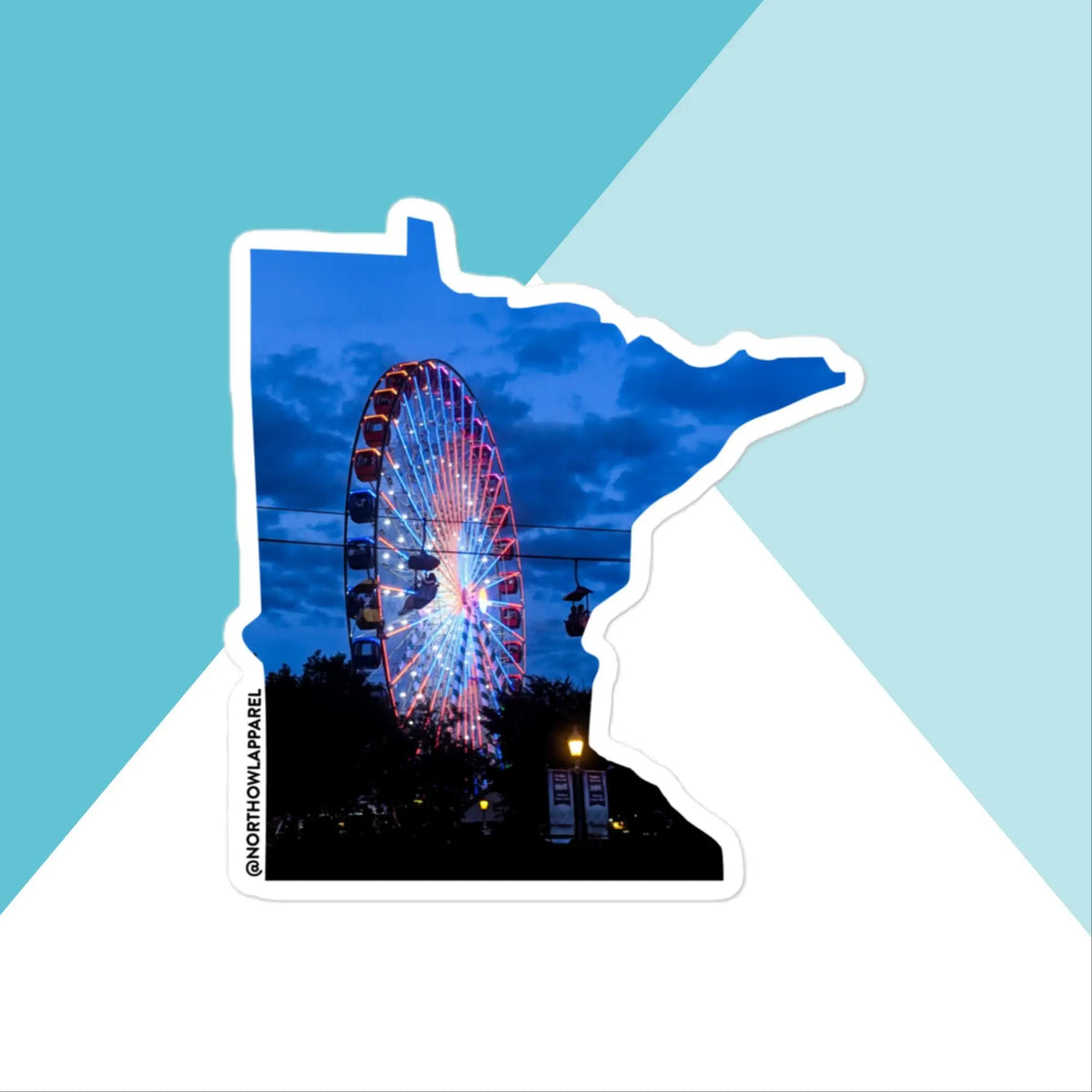 Mn State Fair Sticker Minnesota State Fair Ferris Wheel Vinyl Sticker - North Owl Apparel