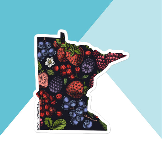 Minnesota Berries Fruit Vinyl Sticker