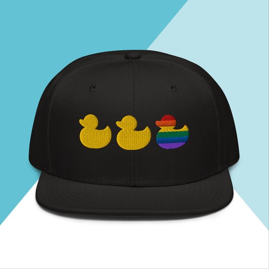 Duck Duck Gay Duck Snapback Hat
