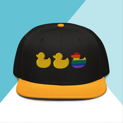 Duck Duck Gay Duck Snapback Hat North Owl Apparel