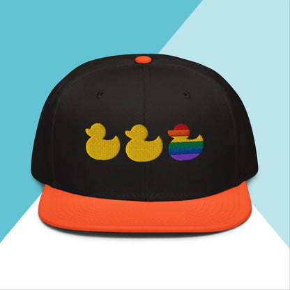 Duck Duck Gay Duck Snapback Hat North Owl Apparel