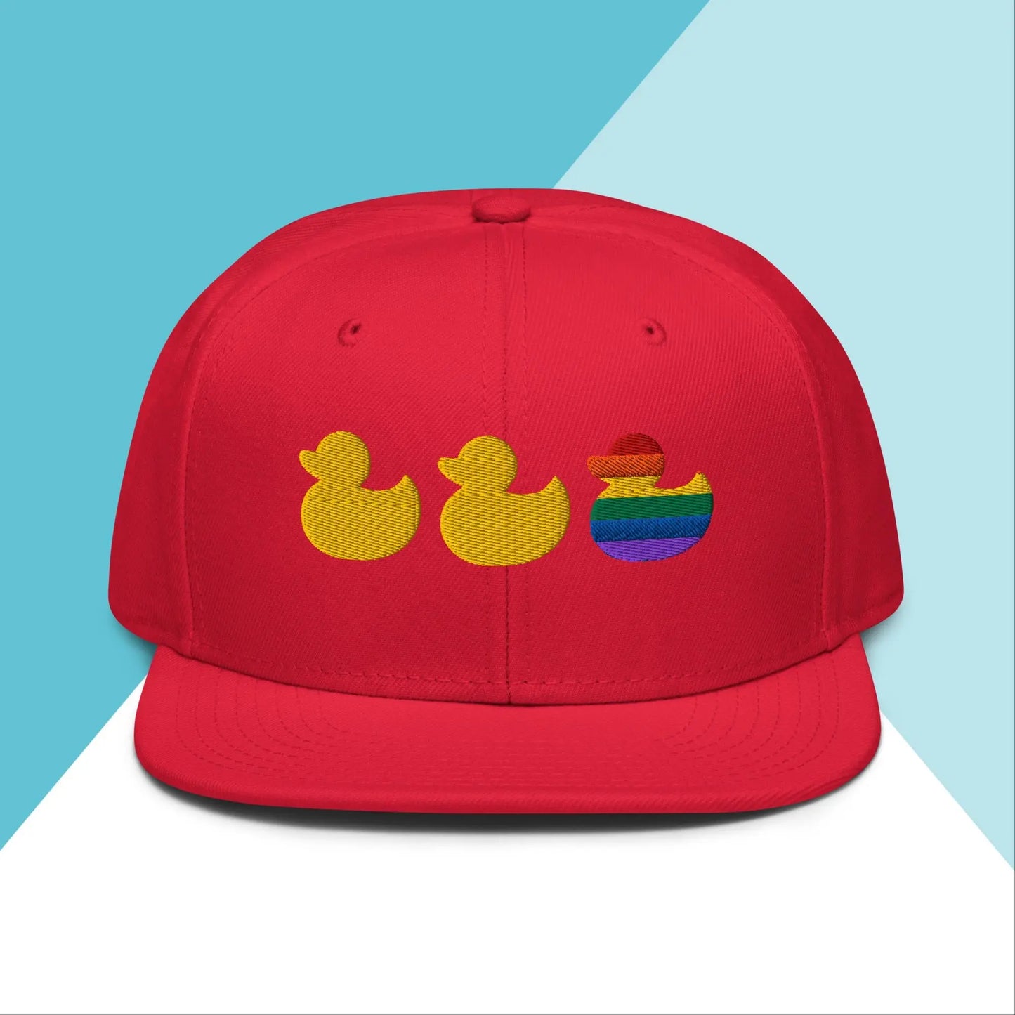 Duck Duck Gay Duck Snapback Hat North Owl Apparel