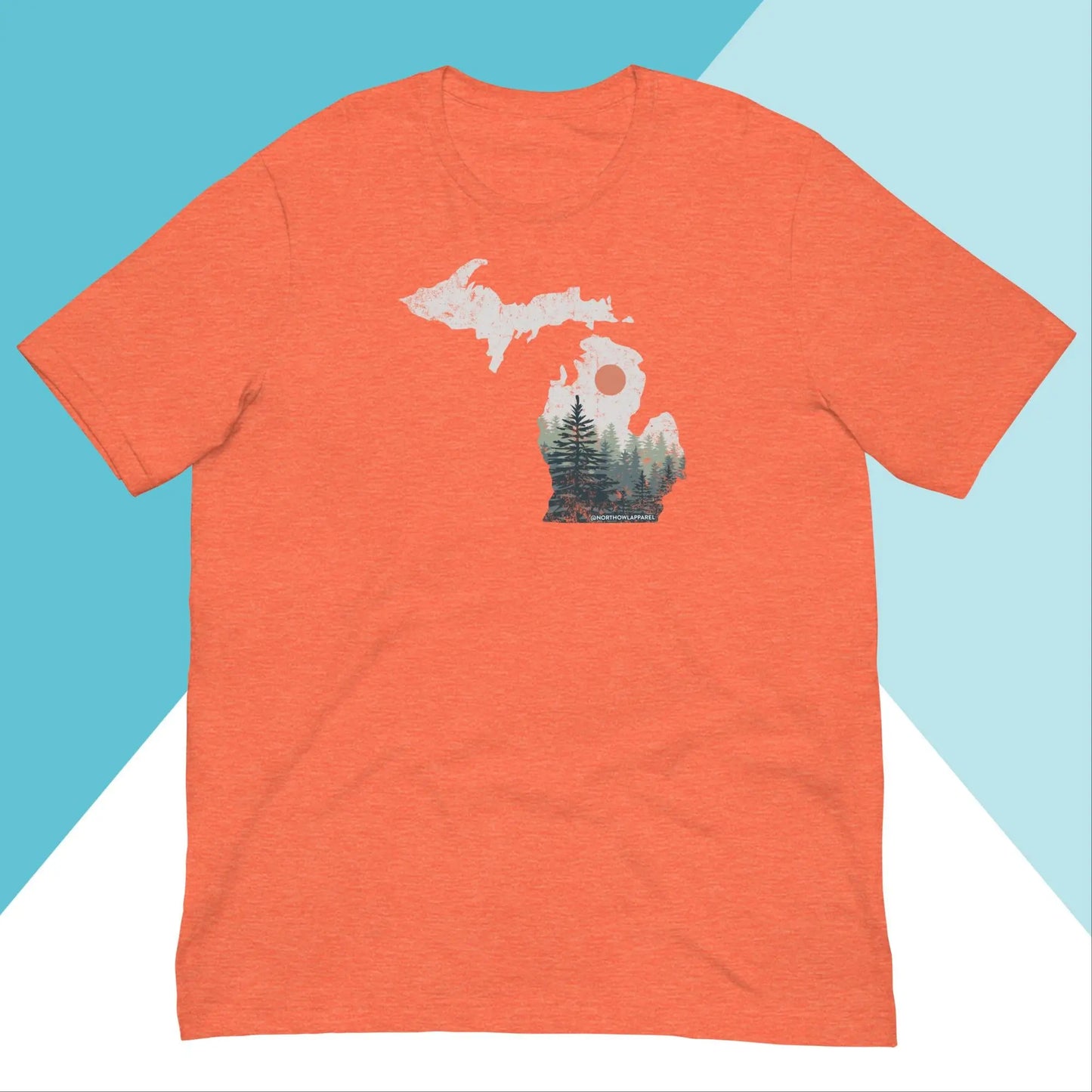 Michigan Pine Trees Distressed Unisex Shirt North Owl Apparel