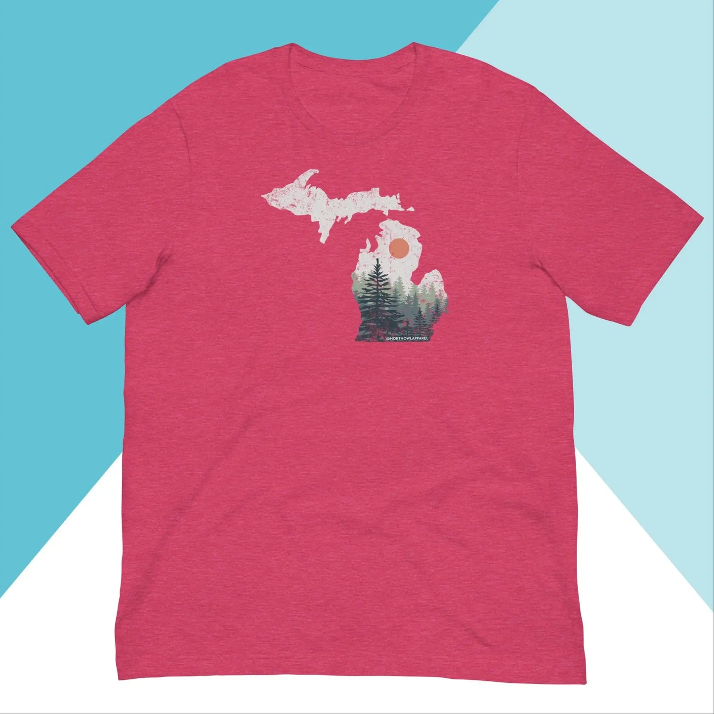 Michigan Pine Trees Distressed Unisex Shirt North Owl Apparel
