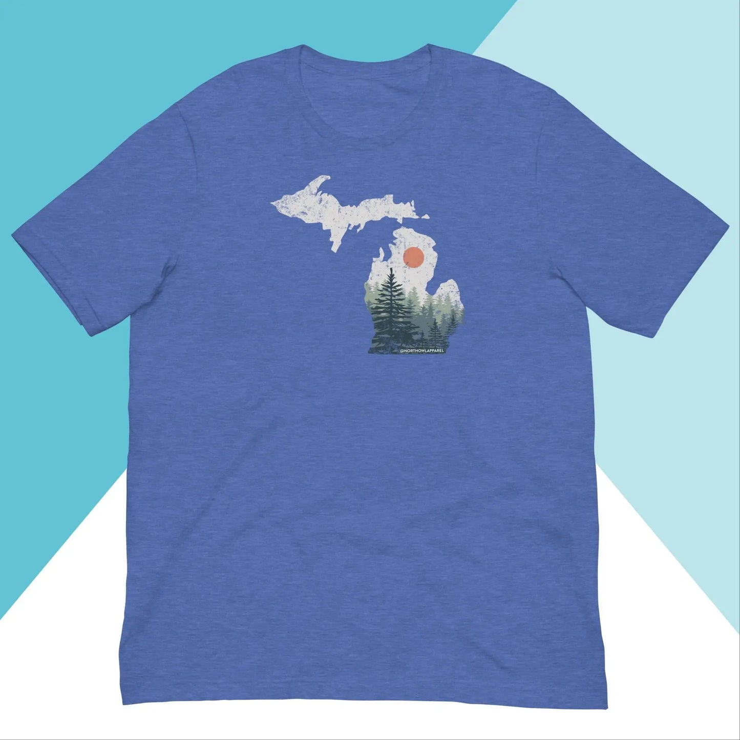 Michigan Pine Trees Distressed Unisex Shirt North Owl Apparel