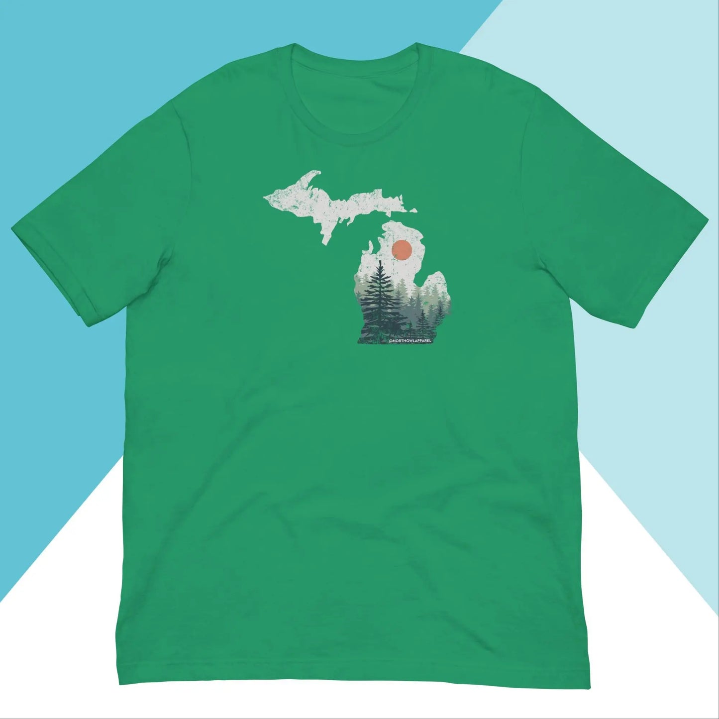 Michigan Pine Trees Distressed Unisex Shirt North Owl Apparel