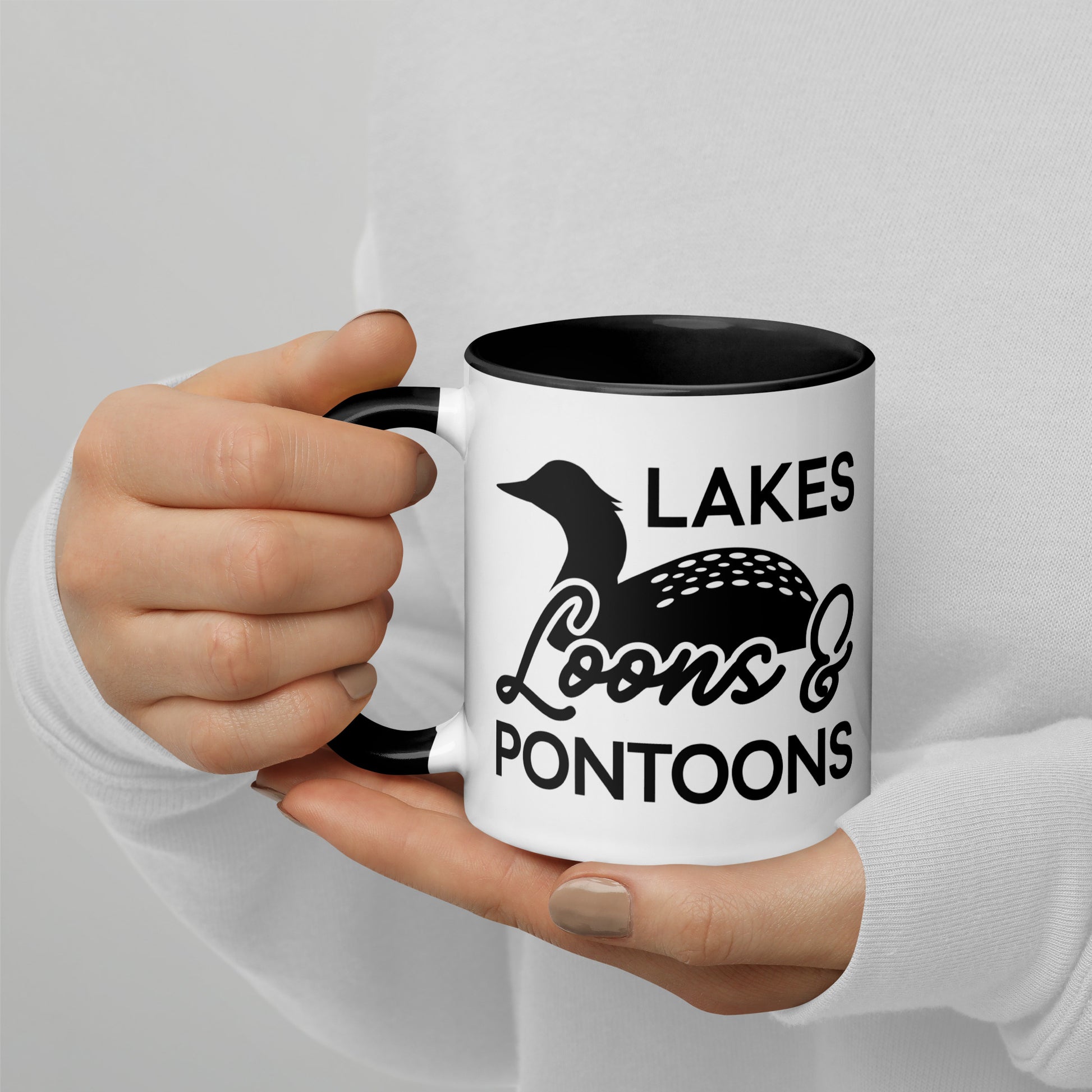 Lake, Loons, & Pontoons Coffee Mug North Owl Apparel