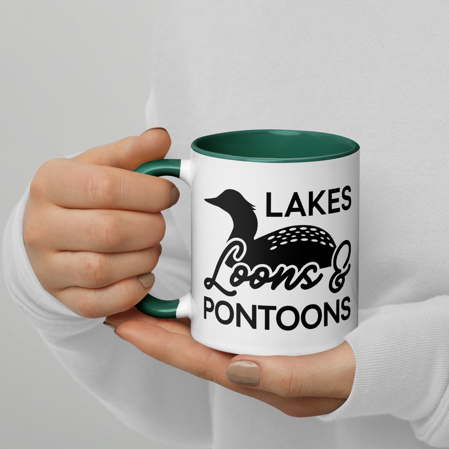 Lake, Loons, & Pontoons Coffee Mug North Owl Apparel