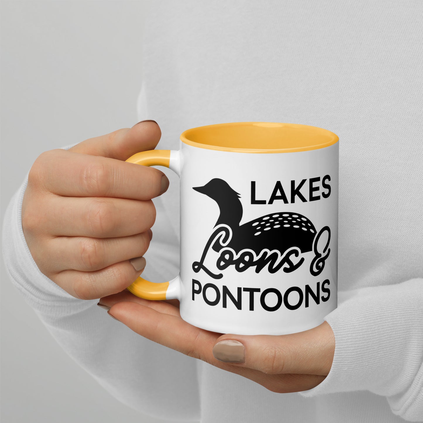 Lake, Loons, & Pontoons Coffee Mug North Owl Apparel