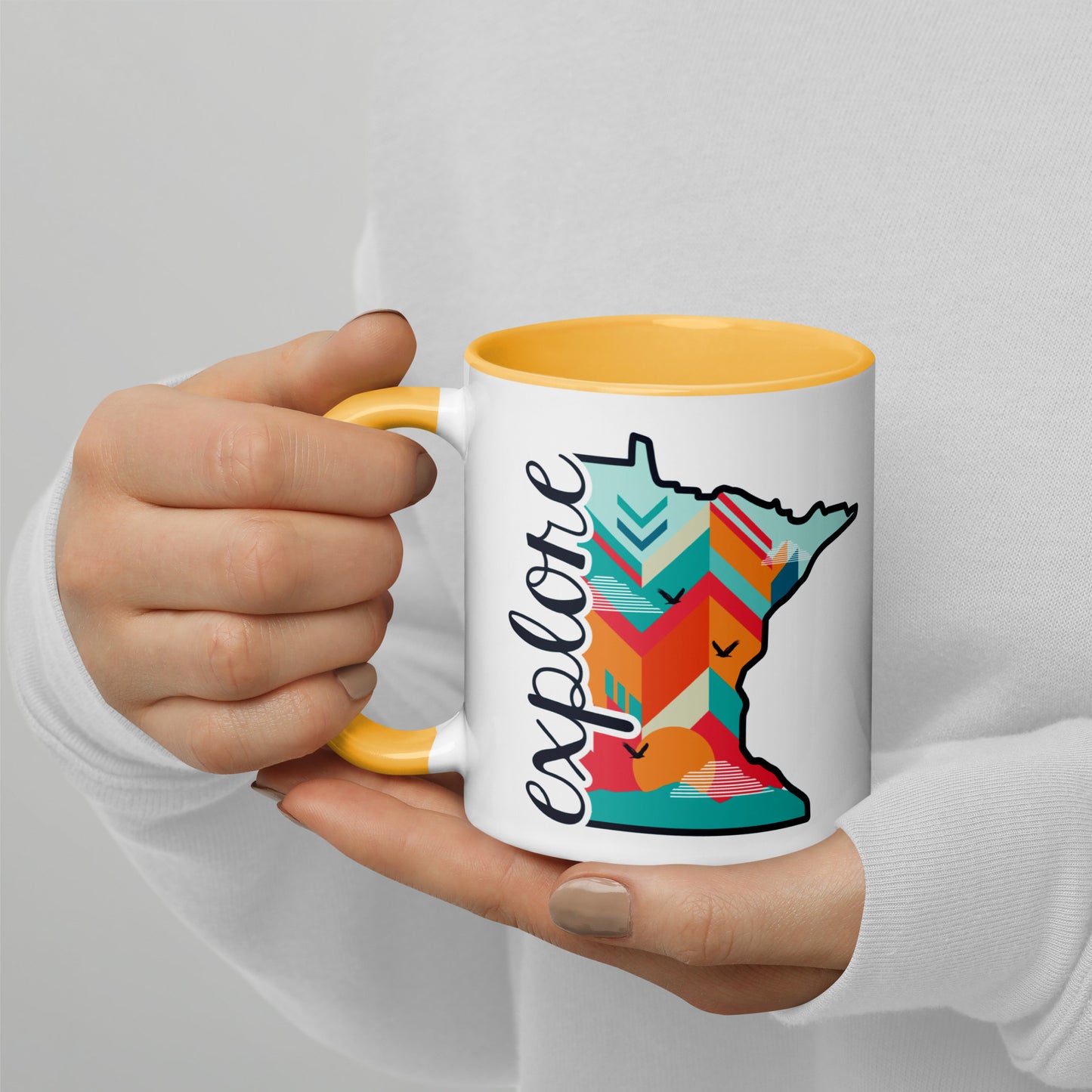 Explore Minnesota State Shape Coffee Mug North Owl Apparel
