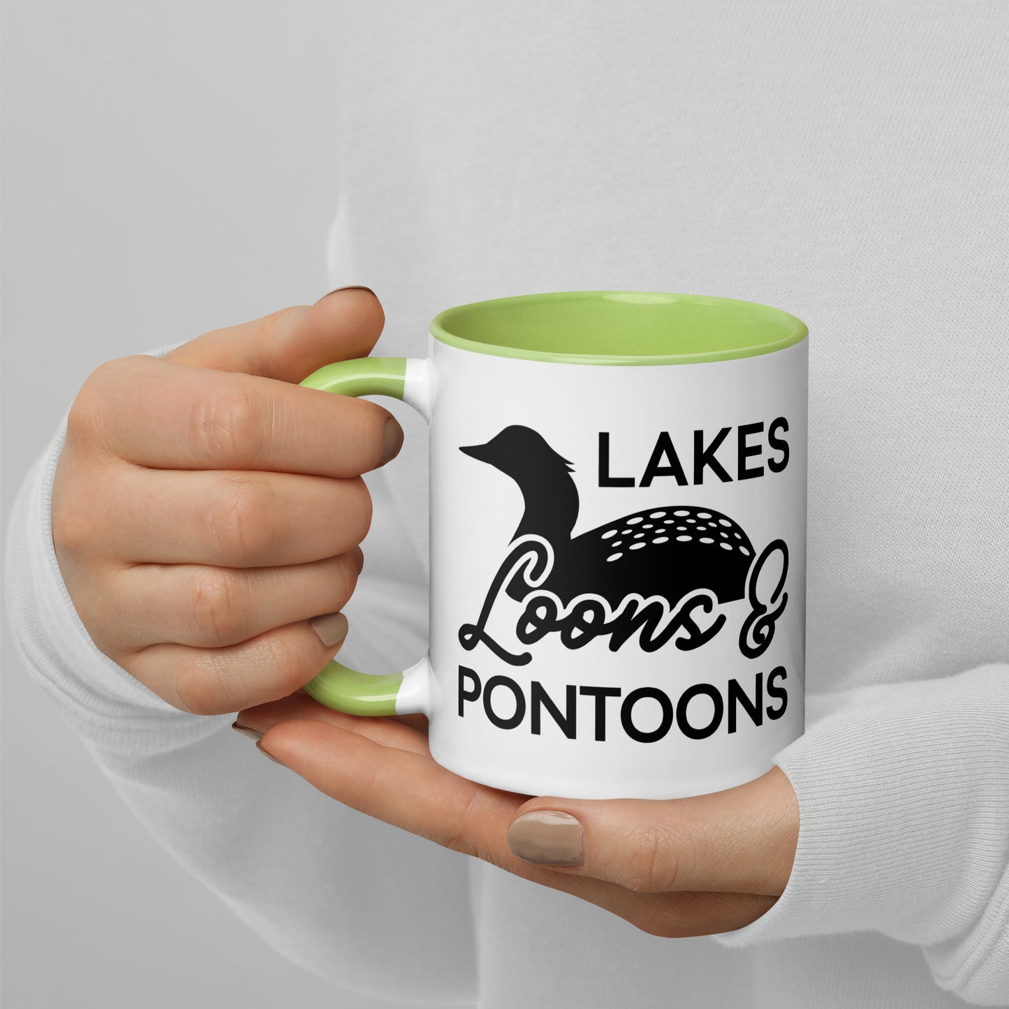 Lake, Loons, & Pontoons Coffee Mug North Owl Apparel