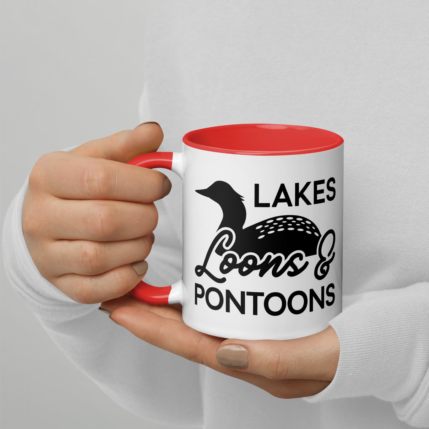 Lake, Loons, & Pontoons Coffee Mug North Owl Apparel