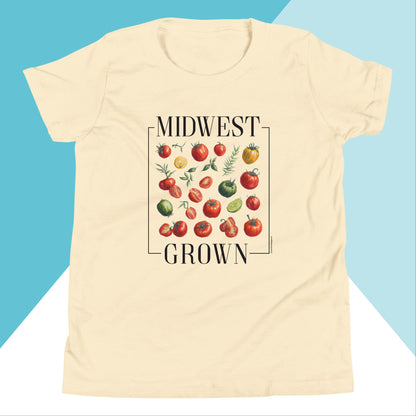 Midwest Grown Heirloom Tomato Summer Youth T-Shirt North Owl Apparel