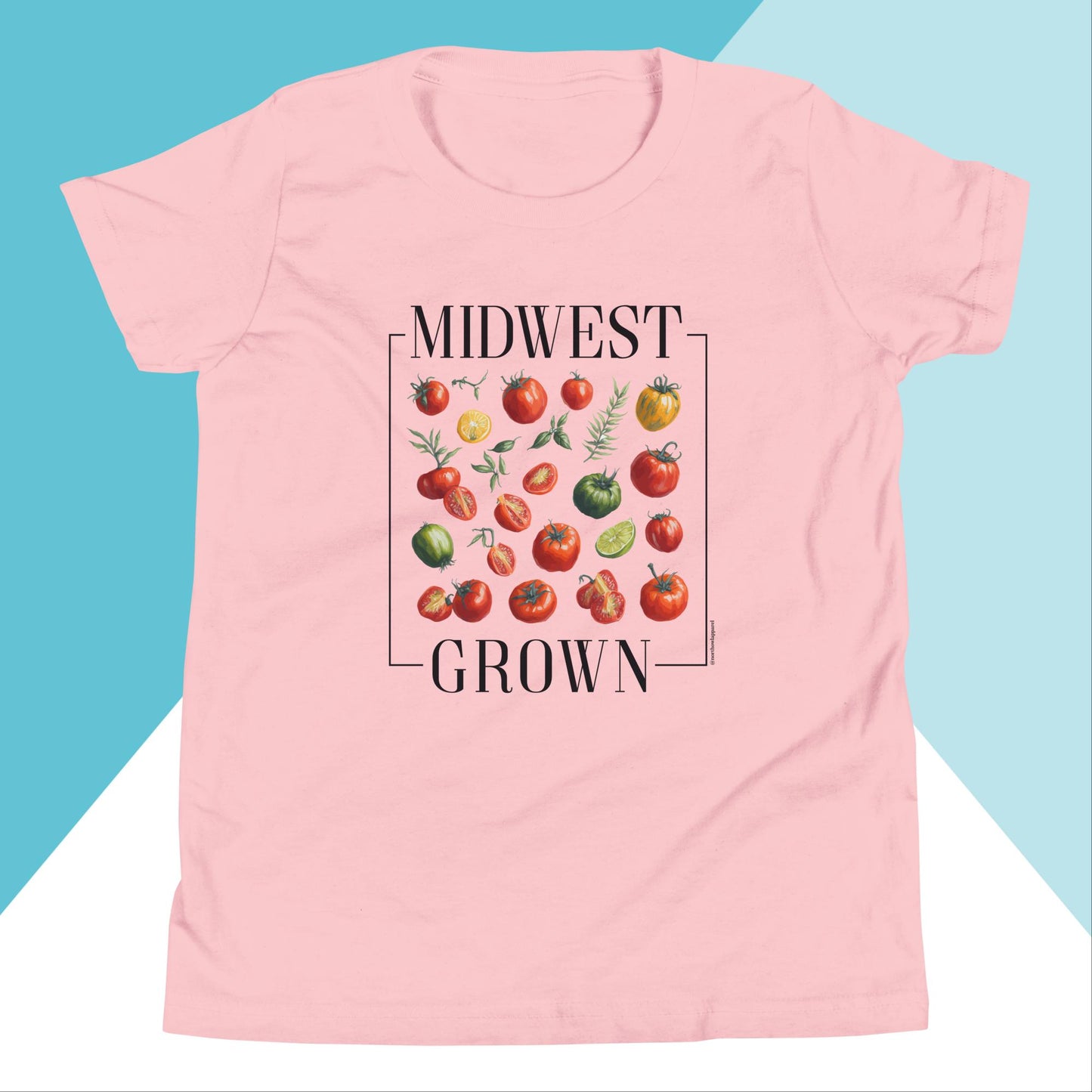 Midwest Grown Heirloom Tomato Summer Youth T-Shirt North Owl Apparel