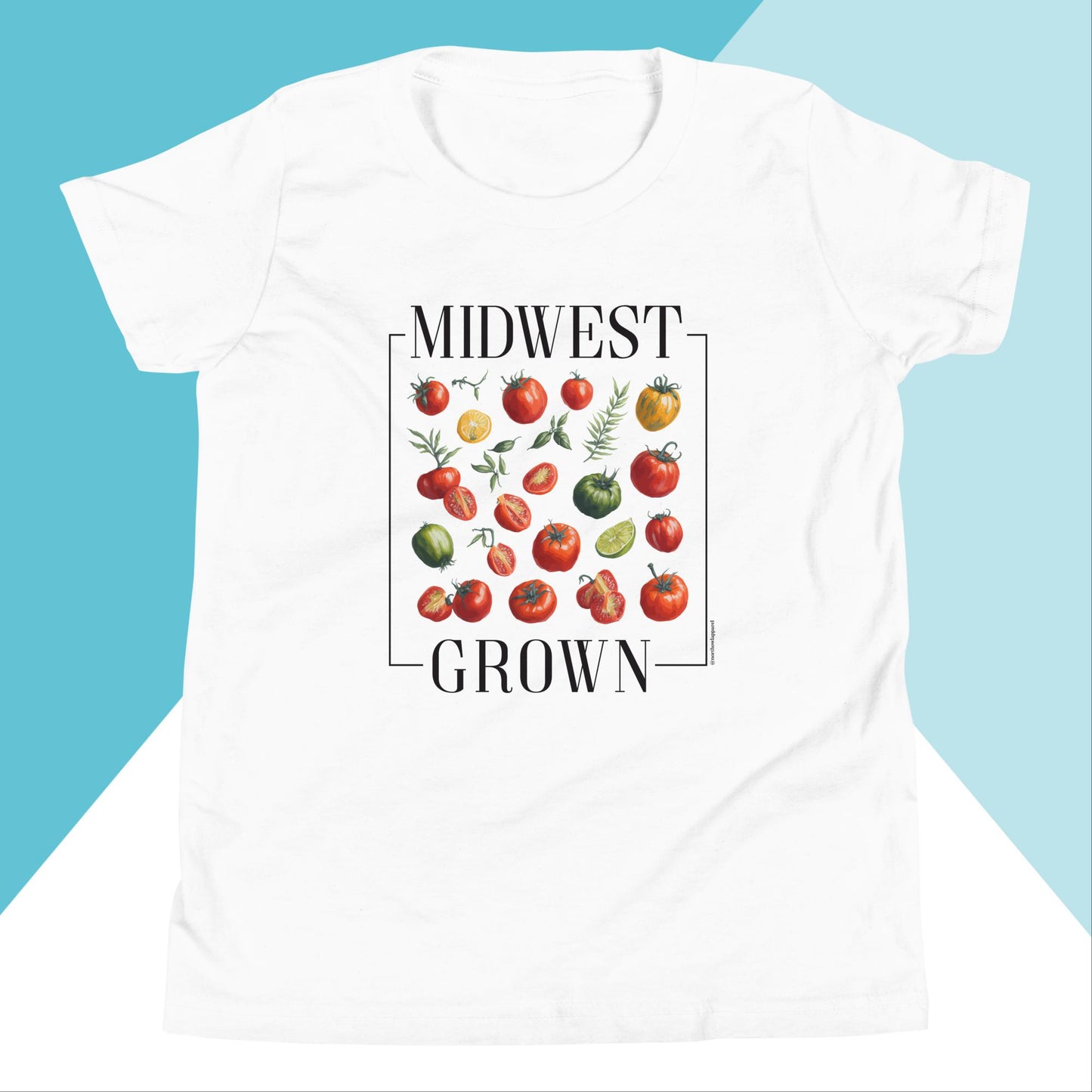 Midwest Grown Heirloom Tomato Summer Youth T-Shirt North Owl Apparel